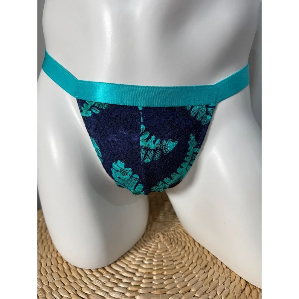 Cosabella Men's Lace Italian Thong‎ Leaf Print Brief Underwear Size M